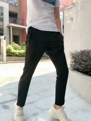 冰丝男士裤子，超薄宽松九分运动速干长裤插图4
