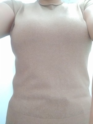 冰丝针织短袖t恤，宽松显瘦亮丝上衣打底衫插图1