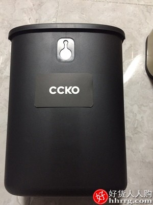 CCKO家用无盖不锈钢方形垃圾桶，双层加厚430不锈钢拉丝插图4