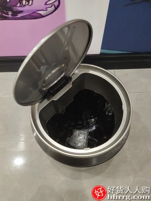嘉佰特创意智能感应垃圾桶，带盖不锈钢自动家用可乐罐插图3