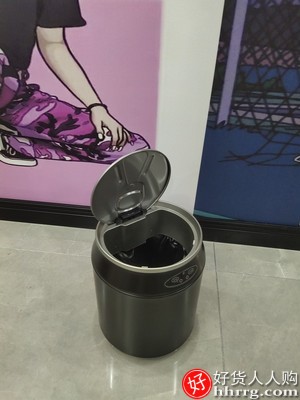 嘉佰特创意智能感应垃圾桶，带盖不锈钢自动家用可乐罐插图4