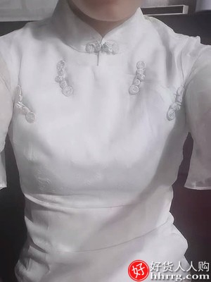 法式旗袍，改良版雪纺连衣裙插图4