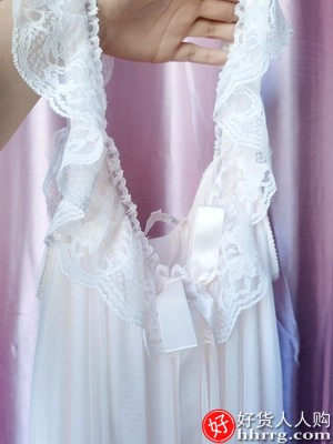 RoseTree公主睡裙，甜美性感蕾丝吊带短袖家居服