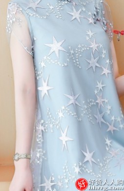 复古改良版旗袍式连衣裙，短款矮小个子中国风裙子插图3