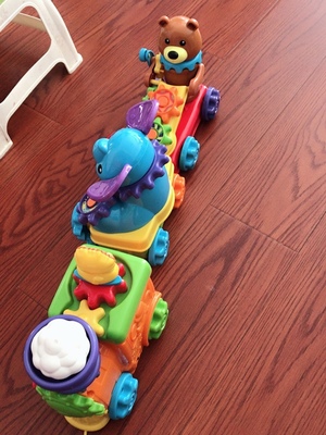 伟易达动物小火车，齿轮拼装积木儿童益智玩具插图