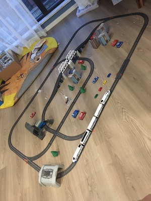 高铁和谐号超长轨道小火车，男孩充电动玩具儿童动车插图4