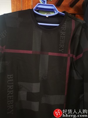 南极人男式t恤长袖，圆领卫衣体桖打底小衫插图2