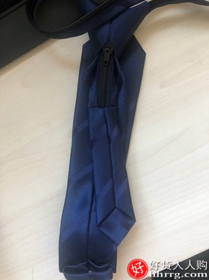 罗蒙正装商务领带，男士拉链式领带插图2