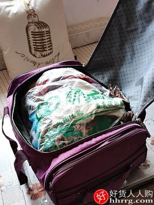 Lucky Club拉杆背包旅行包，手提帆布超大容量双肩行李袋插图5