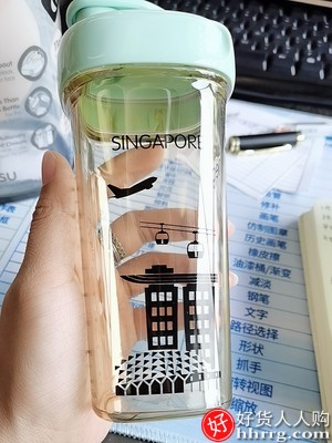 Hegen新加坡原装进口水杯，限量版宽口径PPSU奶瓶330ml插图1