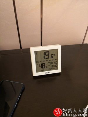 得力壁挂式电子温度计，室内电子数显精准温度表插图2