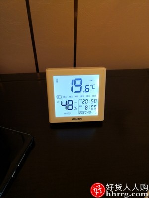 得力壁挂式电子温度计，室内电子数显精准温度表插图3