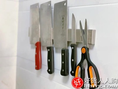 希朗磁铁刀架，厨房壁挂式免打孔磁性刀具收纳置物架插图1