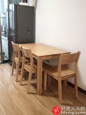 原始原素全实木餐桌，家用橡木饭桌餐桌椅组合A5112插图1