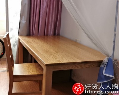 原始原素全实木餐桌，家用橡木饭桌餐桌椅组合A5112插图4