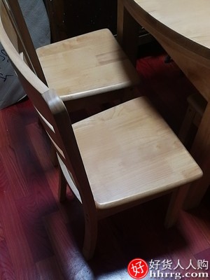 全实木餐桌折叠饭桌，家用餐桌椅组合可伸缩圆桌插图2