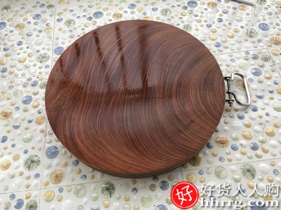 江南太太正宗铁木砧板菜板，实木家用蚬木切菜板圆形插图4