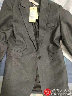 韩版修身西服外套，洋气休闲厚女士西装灰色插图2