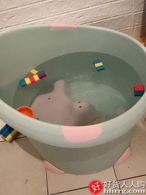 孩子王贝特倍护洗澡桶，宝宝婴儿家用可坐圆桶加大加厚浴盆插图