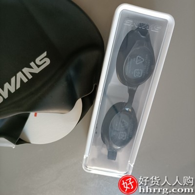 swans防水防雾泳镜，高清近视游泳眼镜泳帽套装插图3