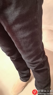皮尔卡丹男士牛仔裤，直筒宽松加绒加厚长裤