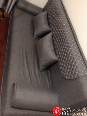 红连帝沙发床，两用可折叠多功能布艺沙发插图1