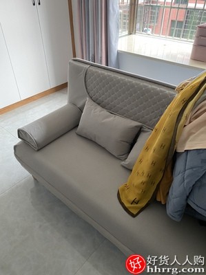 红连帝沙发床，两用可折叠多功能布艺沙发插图4