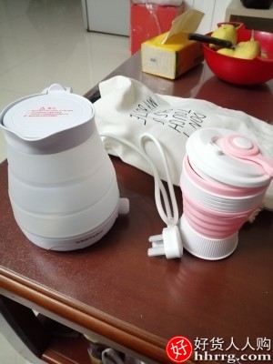 荣事达可折叠式电热水壶，便携式小型压缩旅游电烧水壶插图2