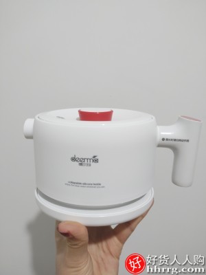 德尔玛折叠式电热水壶，小型迷你家用便携式恒温热水电烧水壶插图4