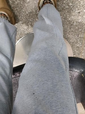 灰色运动裤女，宽松束脚裤休闲卫裤插图5