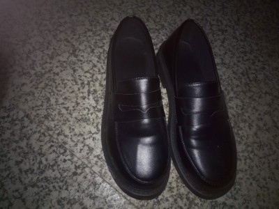 黑色软妹女式皮鞋，英伦风平底复古日系jk制服单鞋插图2