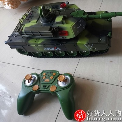 超大号遥控坦克，充电动履带式金属坦克模型插图3