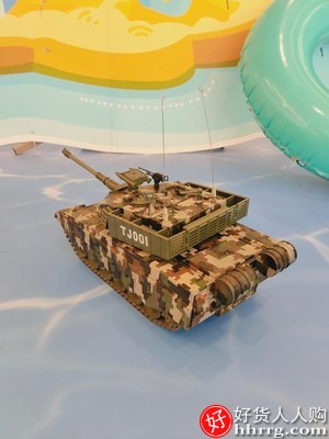 瑞可遥控坦克，履带式金属超大号充电动玩具模型插图1