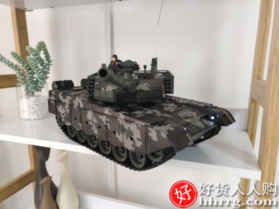 瑞可遥控坦克，履带式金属超大号充电动玩具模型插图2
