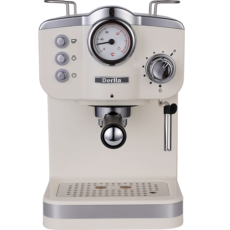 德国Derlla全半自动意式浓缩咖啡机 复古经典 92℃控温萃取 三重安全保护
