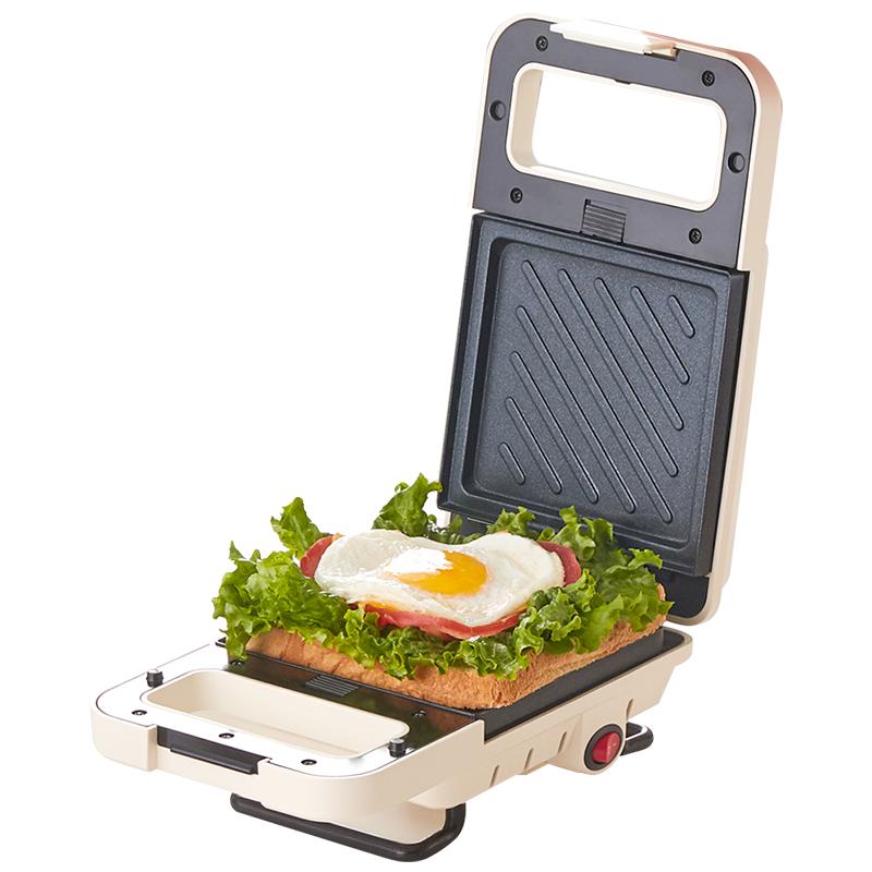 美的三明治早餐机面包机JK-1311E3W 家用小型多功能华夫饼机