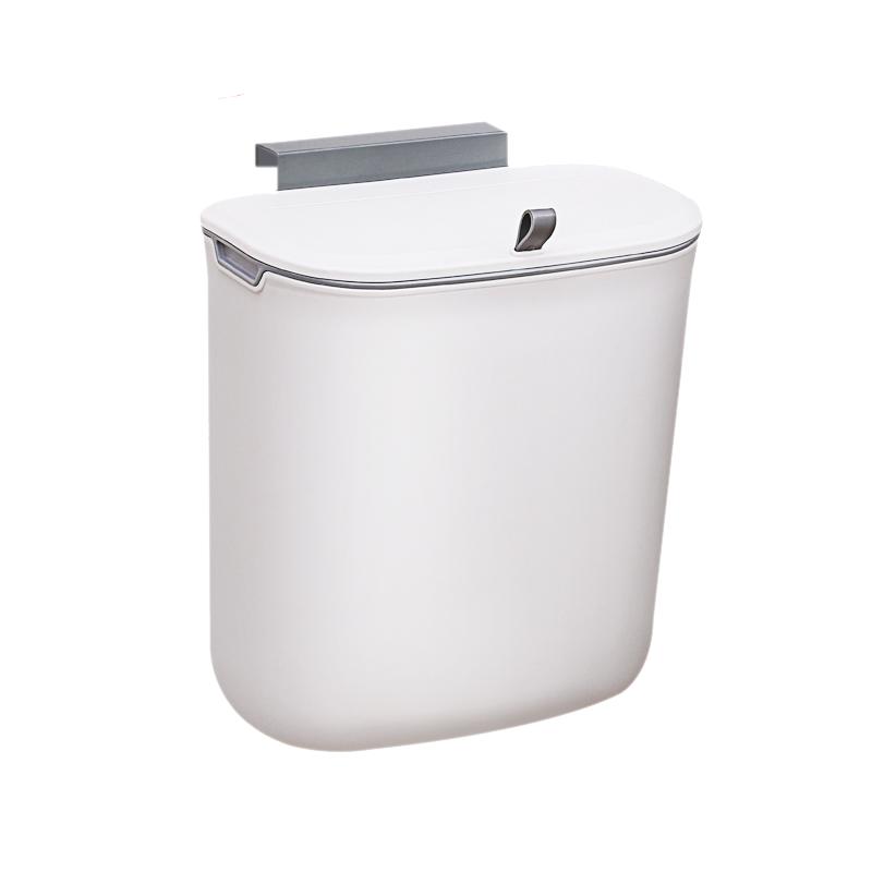 爱格厨房垃圾桶 带盖厕所卫生间浴室壁挂收纳桶