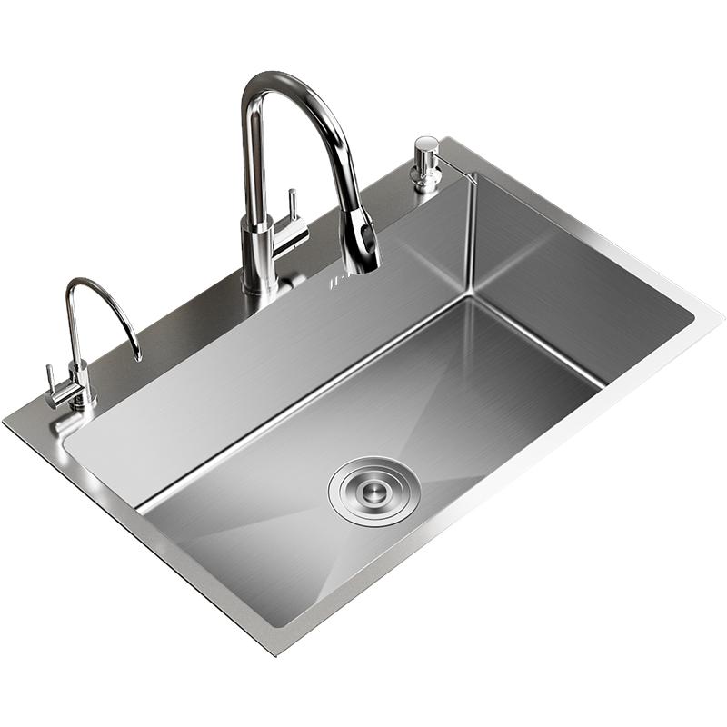 尔沫不锈钢水槽 加厚厨房台下盆洗菜盆洗碗池洗手池套装