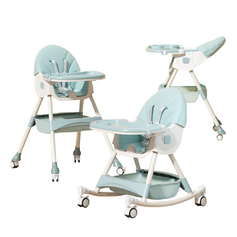 芭迪宝贝宝宝餐椅 可折叠便携式婴儿多功能餐桌椅座椅