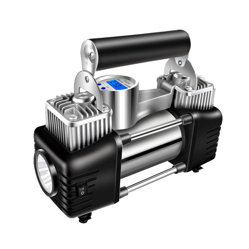 结义车载充气泵打气泵 汽车用大功率多功能便携双缸高压轮胎JYCQB-08