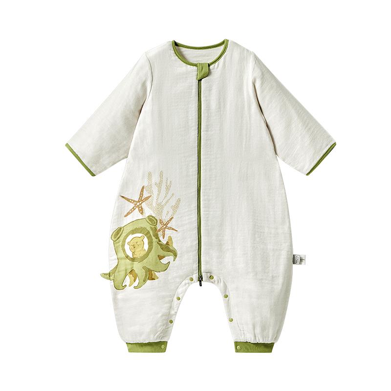 babycare宝宝睡袋，太空舱恒温分腿纱布防踢被睡袋