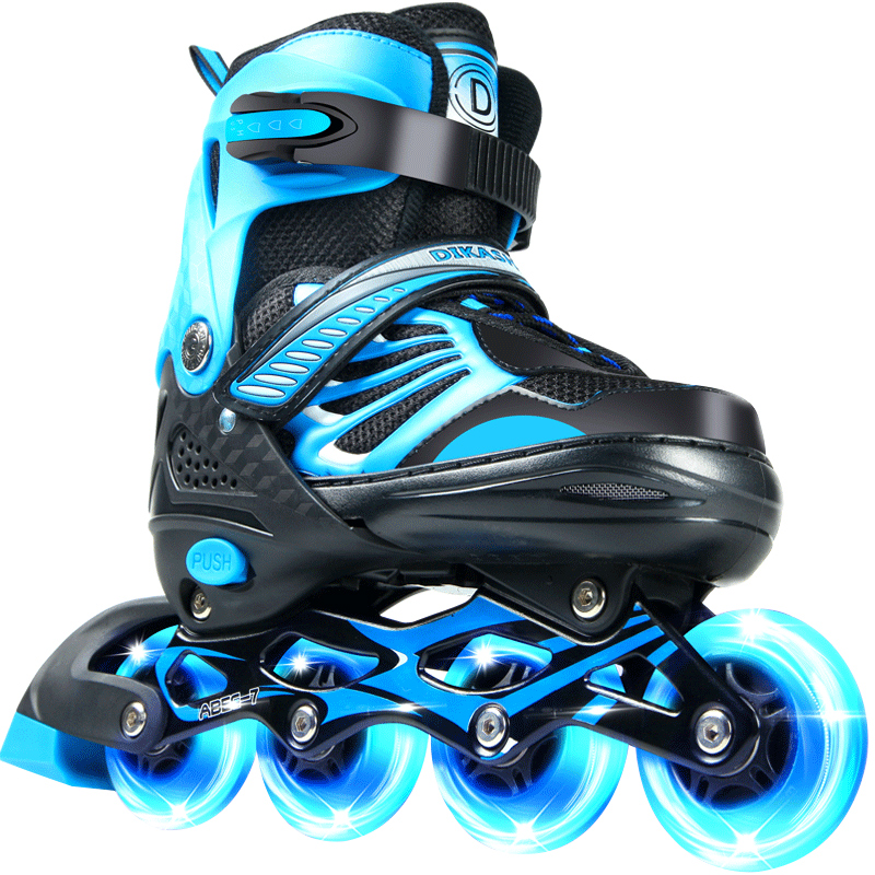 迪卡仕D-981溜冰鞋，儿童全套装滑冰轮滑鞋