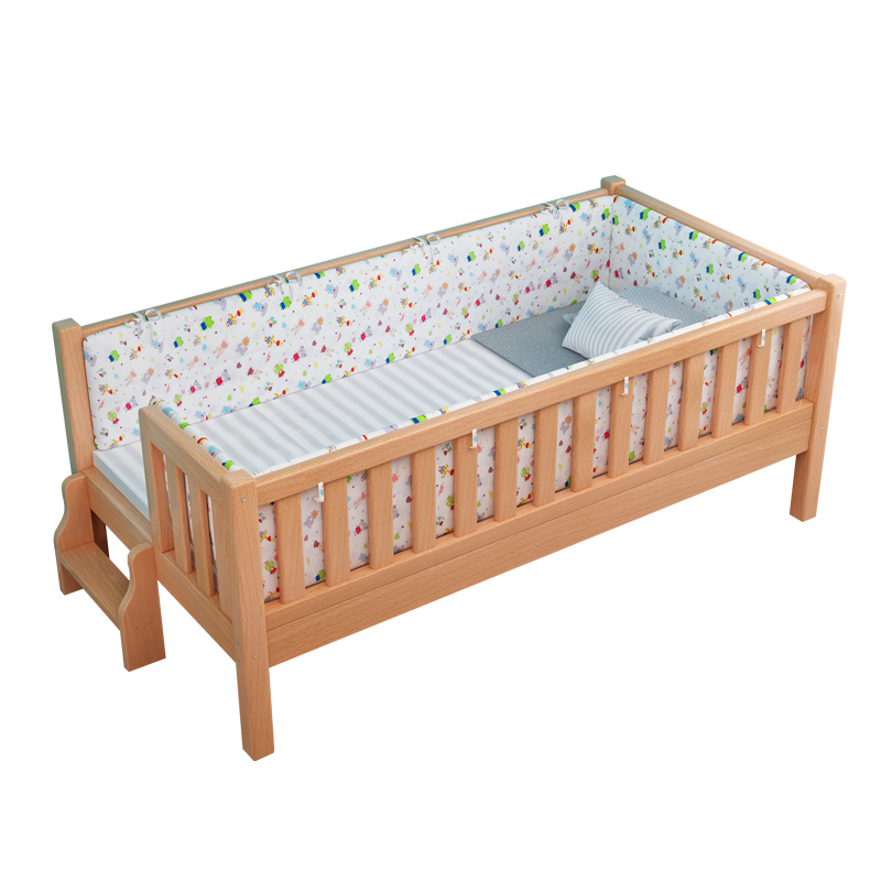美瑞兹榉木儿童床，宝宝婴儿单人小床大床