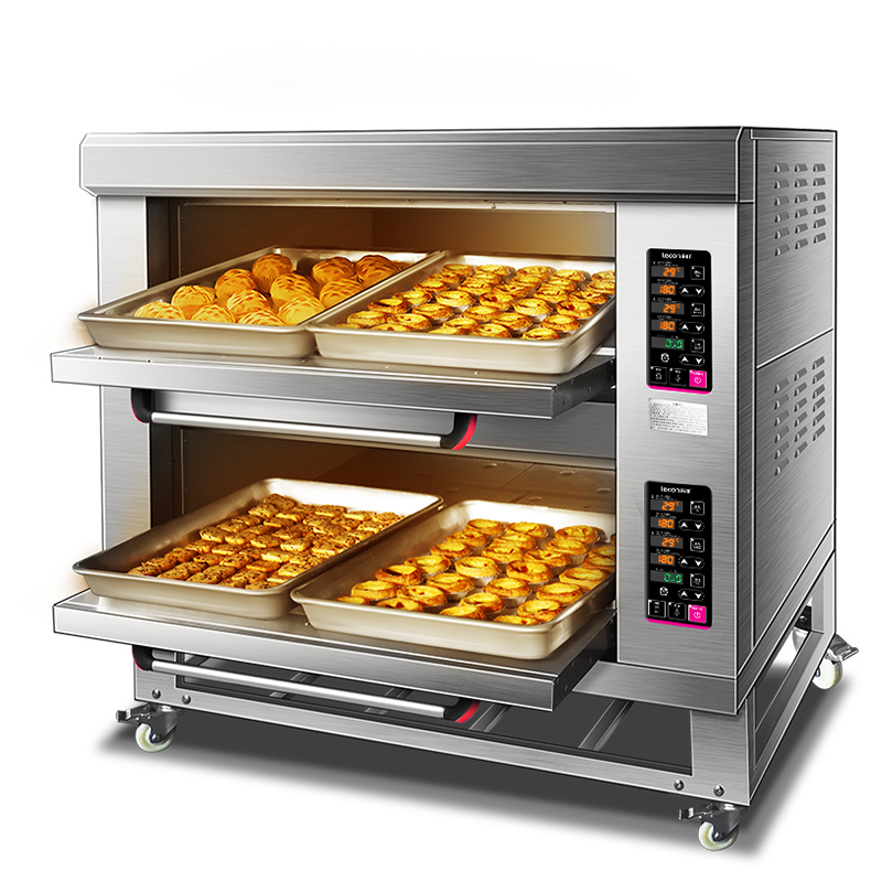 乐创商用双层二层四盘大容量电烤箱