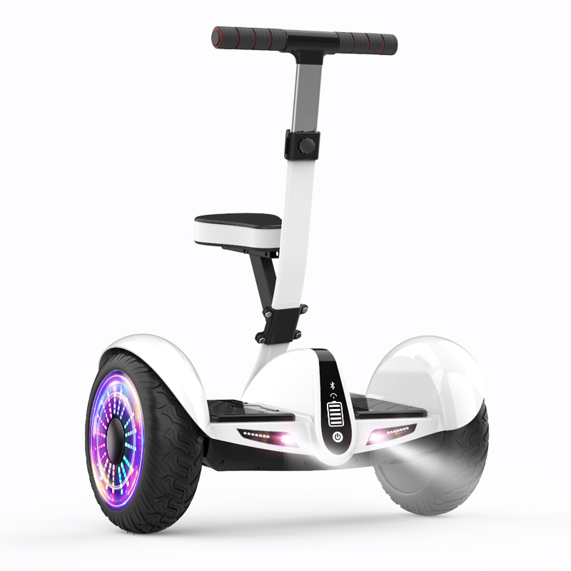 柏思图电动平衡车，儿童成年座椅双轮带扶杆体感平行车
