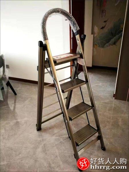 奥诺森折叠人字梯，加厚铝合金晾衣架伸缩升降楼梯插图2