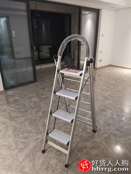 奥诺森折叠人字梯，加厚铝合金晾衣架伸缩升降楼梯插图3