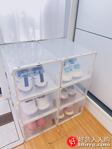 邦尼美家鞋盒，透明折叠存放靴子塑料球鞋架鞋柜插图1