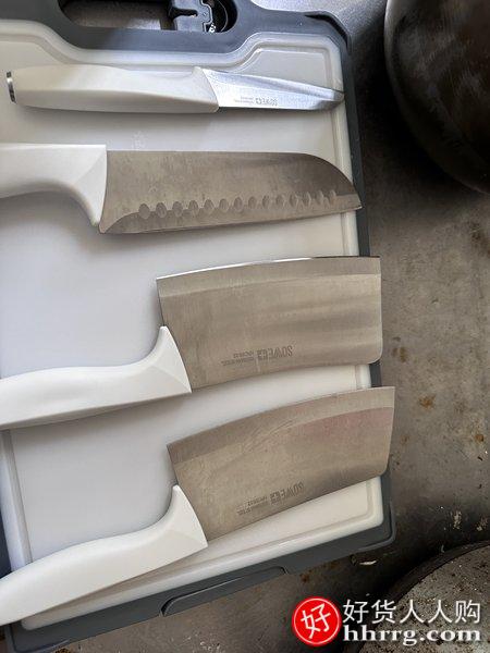 SOWE/素味不锈钢刀具套装，抗菌白色厨房菜刀切菜板组合插图4