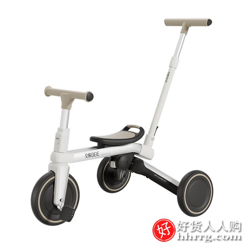 贝易皇室儿童三轮车1一5岁脚踏车遛娃神器手推车可折叠便携宝宝车